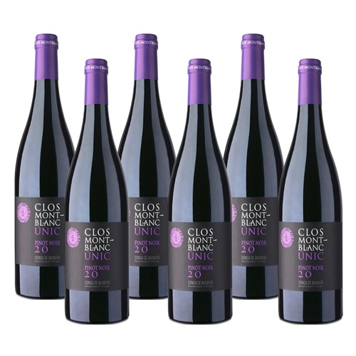 Case of 6 Clos Montblanc Unic Pinot Noir 75cl Red Wine